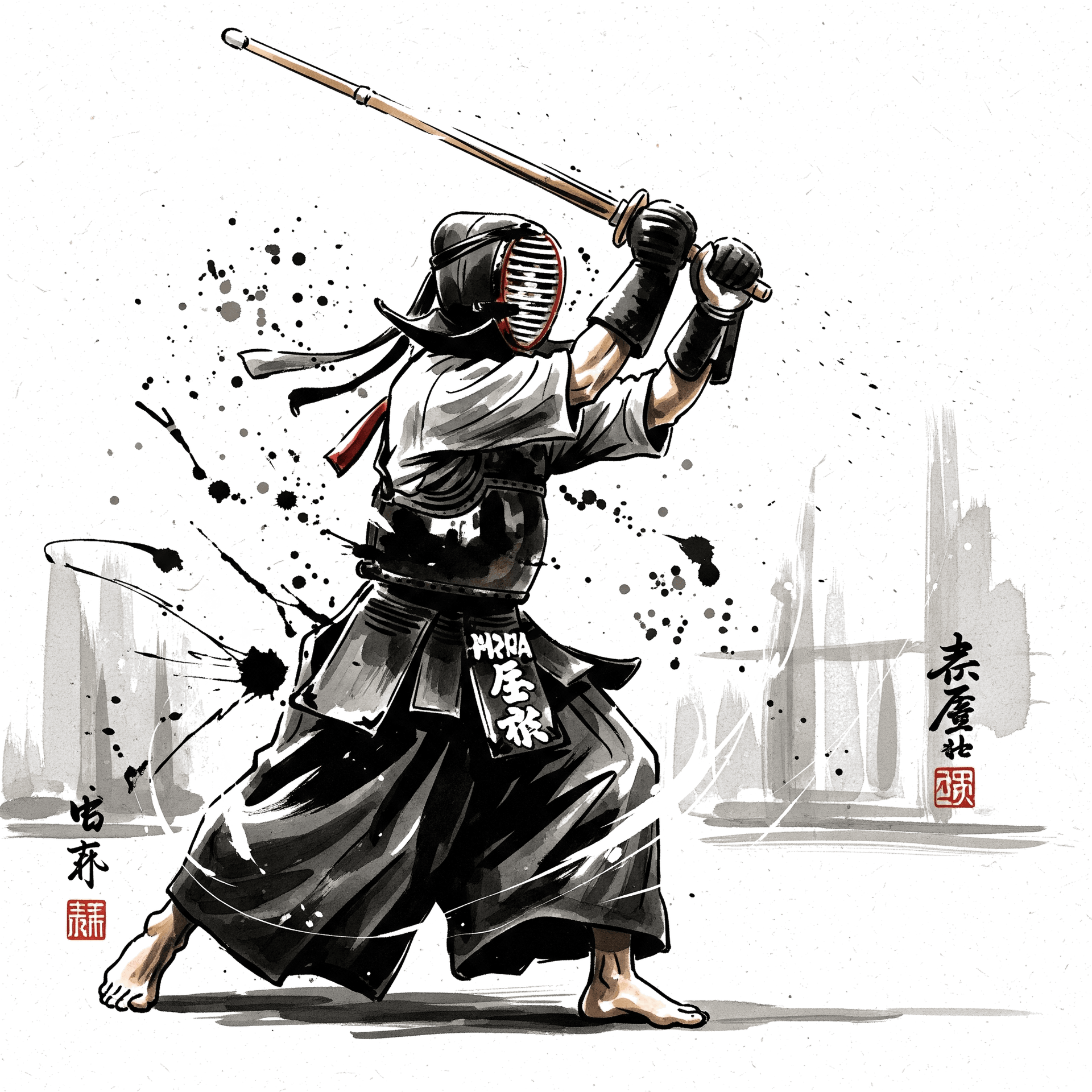 kendoka training